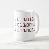 2進符号のマグで書かれるコーヒー コーヒーマグカップ (正面右)
