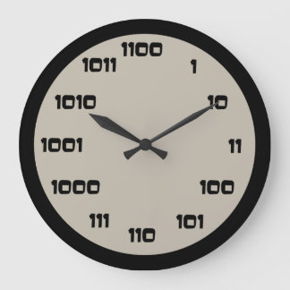 2進符号の時計 ラージ壁時計
