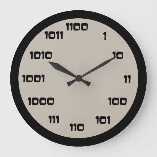 2進符号の時計 ラージ壁時計 (正面)