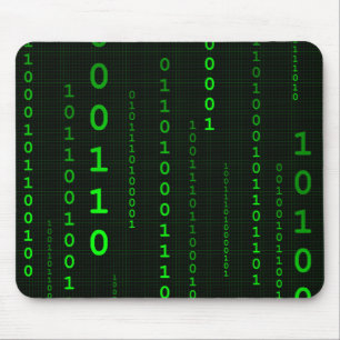 2進符号の正方形のmousepad マウスパッド