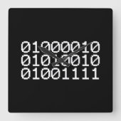 2進BRO スクエア壁時計 (正面)