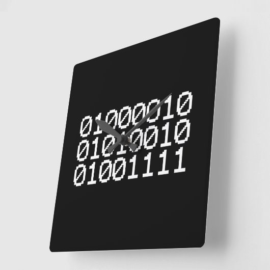 2進BRO スクエア壁時計 (傾斜)