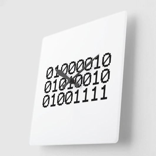 2進BRO スクエア壁時計 (傾斜)