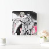 2道のために スクエア壁時計 (ホーム)