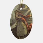 2違うヴィンテージビクトリアン童話デザイン セラミックオーナメント (左)