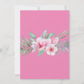 2野生かわいいトロピカルエレファントピンク誕生日 招待状 (裏面)