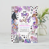 2野生のサファリアニマルズレインボーチーター誕生日I 招待状 (スタンド正面)