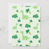 2野生の恐竜1番目の誕生日パーティの招待状 招待状 (裏面)