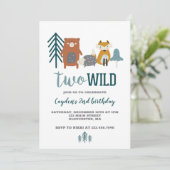 2野生ウッドランドアニマル第2誕生日 招待状 (スタンド正面)