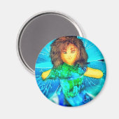 2金製人形ブルーマグネット マグネット (正面/裏面)