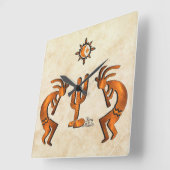 2銅南西ココペリスクエアウォールクロック スクエア壁時計 (傾斜)