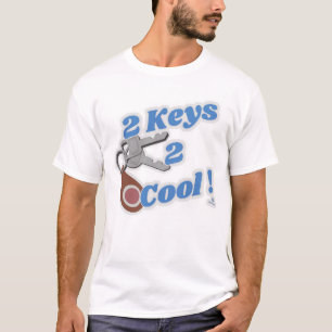 2鍵2クールクラシック車おもしろい Tシャツ