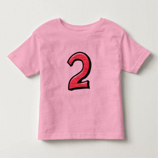 2間抜け番赤い子どもTシャツ トドラーTシャツ (正面)