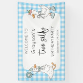 2間抜け Goose Blue 2ndバースデーウェルカムバナー 横断幕 (縦)