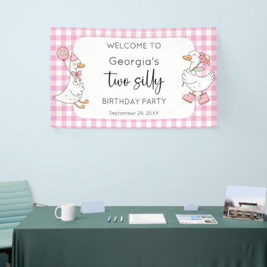 2間抜け Goose Pink 2nd Birthday Welcome 横断幕 (トレードショー)