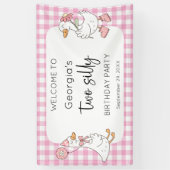 2間抜け Goose Pink 2nd Birthday Welcome 横断幕 (縦)