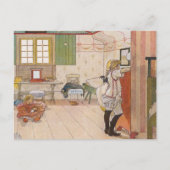 2階の屋根裏のベッドルームとベビー姉妹。 ポストカード (正面)