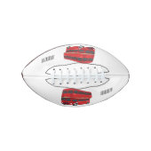 2階建てのバス漫画イラストレーション アメリカンフットボール (正面)