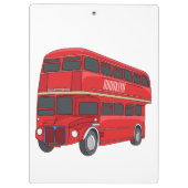 2階建てのバス漫画イラストレーション クリップボード (裏面)