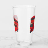 2階建てのバス漫画イラストレーション タンブラーグラス (左)