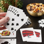 2階建てのバス漫画イラストレーション トランプ (インサイチュ)