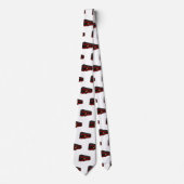 2階建てのバス漫画イラストレーション ネクタイ (正面)