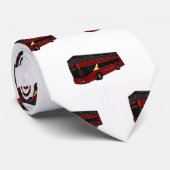 2階建てのバス漫画イラストレーション ネクタイ (ロール)