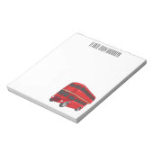 2階建てのバス漫画イラストレーション ノートパッド (回転)