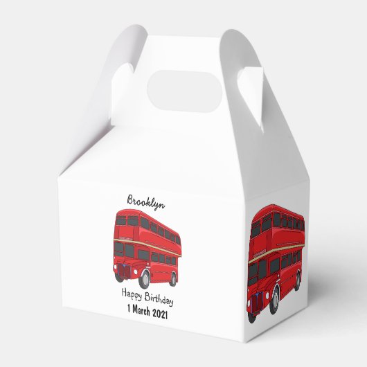 2階建てのバス漫画イラストレーション フェイバーボックス (裏面サイド)