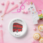 2階建てのバス漫画イラストレーション ペーパーボウル (パーティー)