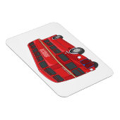 2階建てのバス漫画イラストレーション マグネット (右側)