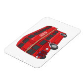 2階建てのバス漫画イラストレーション マグネット (左側)