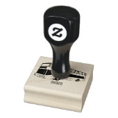 2階建てのバス漫画イラストレーション ラバースタンプ (スタンプ)