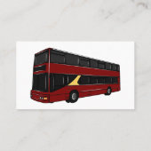 2階建てのバス漫画イラストレーション 名刺 (裏面)