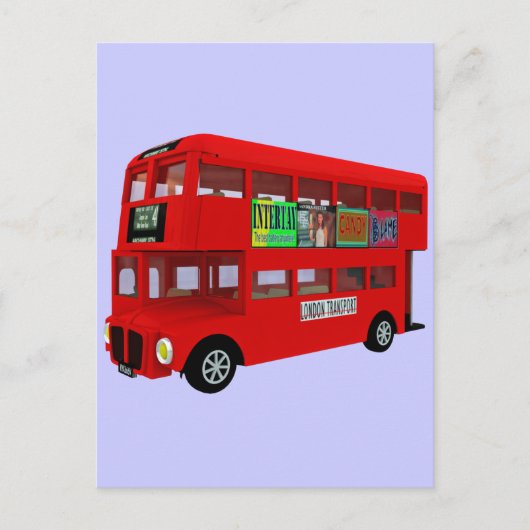 2階建てバス ポストカード (正面)