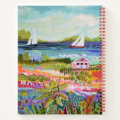 2隻の帆船とコテージ ノートブック (裏面)