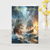 2隻の船アットシー誕生日カード カード (黄色い花)
