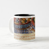 2隻の船間の海軍戦闘 ツートーンマグカップ (正面左)