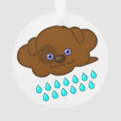 2雨の犬の雲 – リバーシブル オーナメント (裏面)