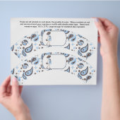 2青の赤ちゃんシャワーパーソナライズされたカップケーキラッパー チラシ (手)