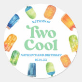 2青クールレトロポプシクル2nd誕生日パーティー ラウンドシール (正面)