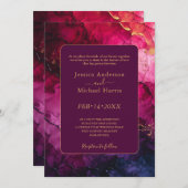 2面の天体のエレガンス – 大理石シンフォニー 招待状 (正面/裏面)