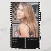 2面アクター手頃ヘッドショットカード チラシ (裏面)