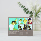 2面アクター&モデルウォームグレーヘッドショットカンプ ポストカード (スタンド正面)