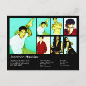 2面アクター&モデルブラックヘッドショットコンプ ポストカード (正面)