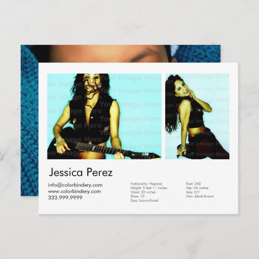 2面アクター&モデル2ショットヘッドショットコンポ ポストカード (正面/裏面)