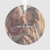 2面カスタムの家族写真クリスマス   オーナメント (裏面)