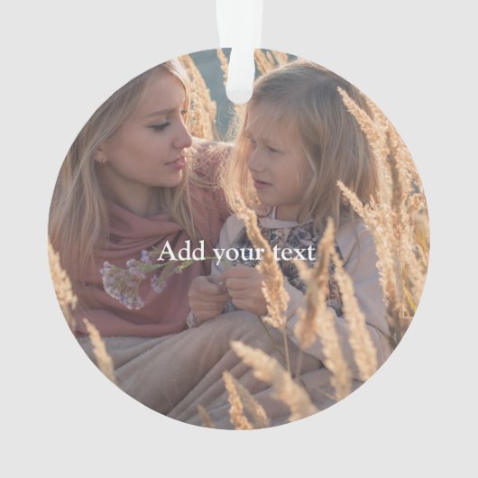 2面カスタムの家族写真クリスマス   オーナメント (裏面)