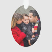 2面カスタム家族の写真スノーフレークのクリスマス オーナメント (裏面)