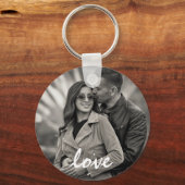 2面パーソナライズされた写真と文字写真コラージュ キーホルダー (裏面)